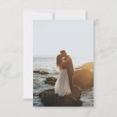 Élégant minimal de typographie Mariage Merci photo (Dos)