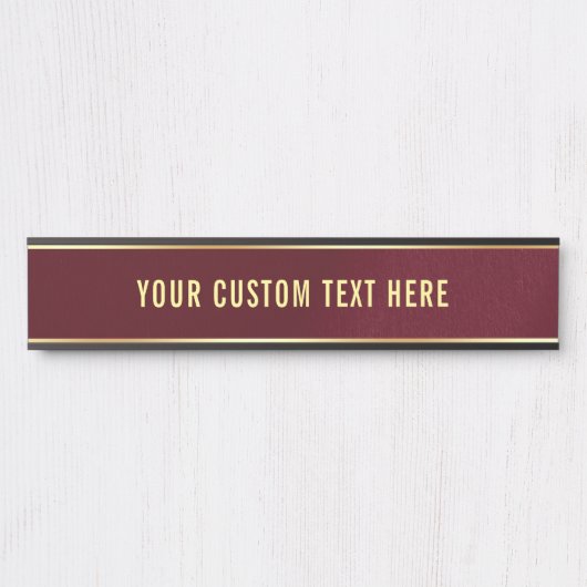 Elegant Minimal Design Uw aangepaste tekst hier Ho Deurbordje (Voorkant)