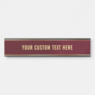 Elegant Minimal Design Uw aangepaste tekst hier Ho Deurbordje