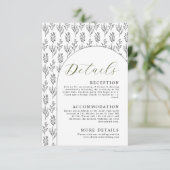 Élégant minimal Détails du Mariage Carte de boîtie (Debout devant)