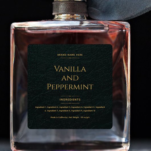 Élégant minimal Faux Étiquette de produits en cuir