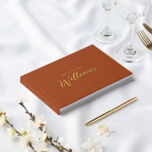 Élégant minimal Gold Foil Mariage en terre cuite