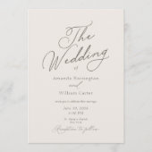 Elegant Minimal Ivory Wedding Invitation (Devant)