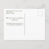 Elegant Minimal laat Lijst Groen sparen de Datum Aankondigingskaart (Achterkant)