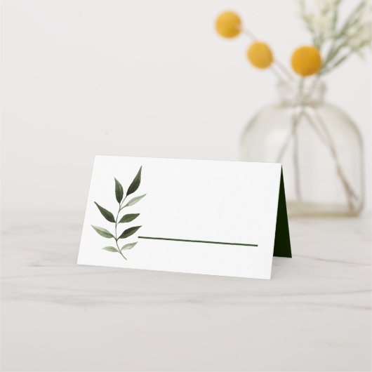 Elegant Minimal Leaves Lijst Green Olive Hunter (Voorkant)