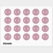 Elegant Minimal Modern Wedding Envelope Square Cla Ronde Sticker (Vel)