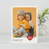 Élégant minimal moderne Carte photo de la Saint Va (Debout devant)