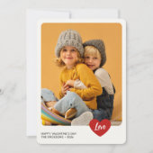 Élégant minimal moderne Carte photo de la Saint Va (Devant)