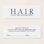 Elégant minimal Noir Blanc cheveux rendez-vous (Devant & derrière)