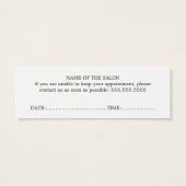 Elégant minimal Noir Blanc cheveux rendez-vous (Dos)