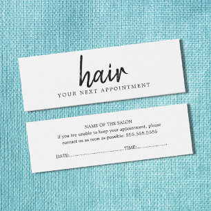 Elégant minimal Noir Blanc cheveux rendez-vous