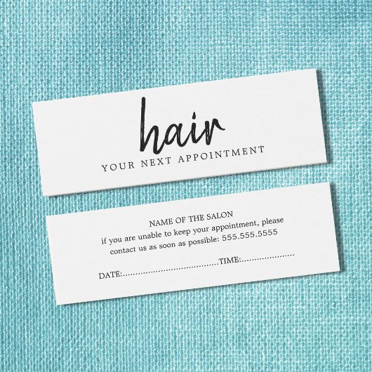 Elégant minimal Noir Blanc cheveux rendez-vous