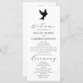 Élégant minimal noir et blanc avec programme d'ois (Devant / Derrière)