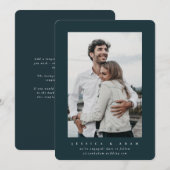 Élégant minimal Nous sommes engagés! Faire-part ph (Devant / Derrière)