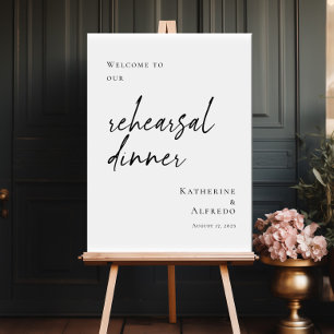 Elegant Minimal Repetial Diner welkom Poster