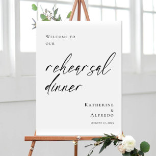 Elegant Minimal Repetial Diner welkom Poster