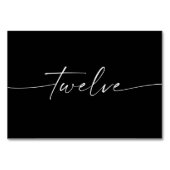 Élégant minimal Script Cartes de tableau Numéros D (Devant)