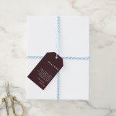 Elegant Minimal Seal brown Modern Wedding Welcome Cadeaulabel (Met Touw)