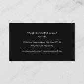 Elegant Minimal Triple Lijst Zwart Visitekaartje (Achterkant)