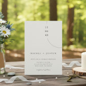 Elegant Minimal Typography Wedding Invitation