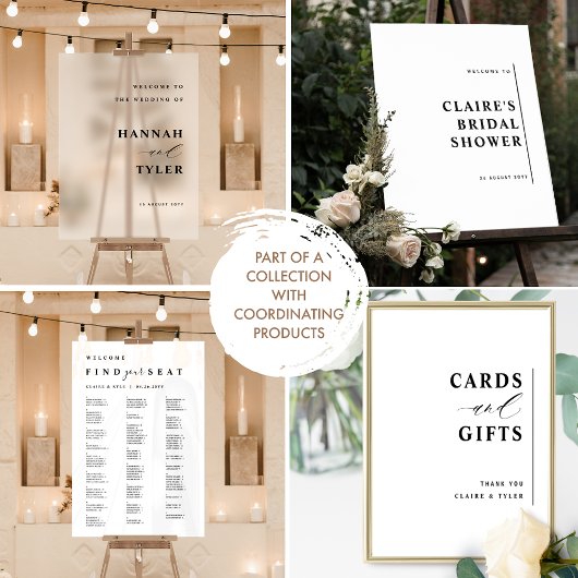 Elegant Minimal Wedding Guest Book Sign Poster