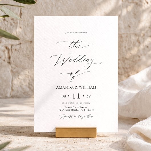 Elegant Minimal Wedding Invitation