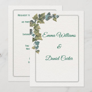 Elegant Minimal Wedding Invitation – Customizable  Kaart