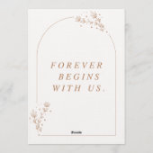 Elegant Minimal Wedding Invitation  Kaart (Achterkant)