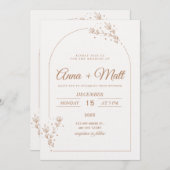 Elegant Minimal Wedding Invitation  Kaart (Voorkant / Achterkant)