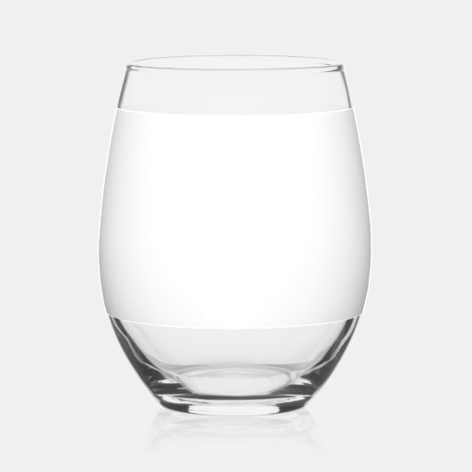 Elegant Minimal Wedding Monogram Stemless Wine Gla Wijnglas Zonder Voet (Achterkant)