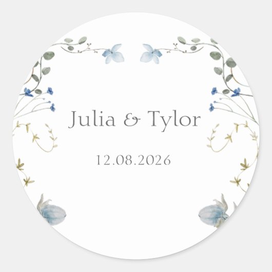 Elegant Minimal Wedding Sticker (Devant)