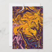 Elegant Minimale Abstracte Kunstbruiloft Kaart (Achterkant)