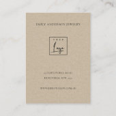 Elegant Minimale Eenvoudige Blush Gold Jewelry Car Visitekaartje (Achterkant)