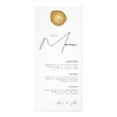 Elegant Minimale Eenvoudige Gold Wax Stamp Dinner  Reclamekaart (Voorkant)