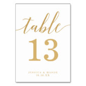 Elegant Minimale Gold-getallen Kaart (Achterkant)