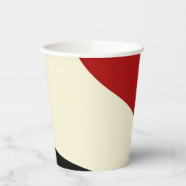 Elegant minimale golf in Rood, Zwart en Cream Papieren Bekers