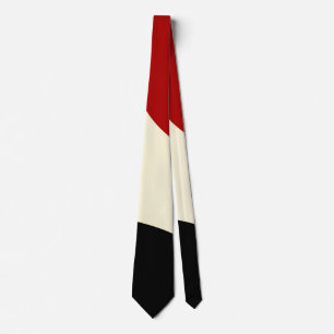 Elegant minimale golf in Rood, Zwart en Cream Stropdas