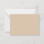 Elegant Minimale Klassieke Script Pastel Brown Notitiekaartje (Achterkant)