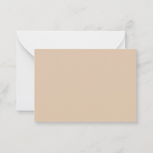 Elegant Minimale Klassieke Script Pastel Brown Notitiekaartje (Achterkant)