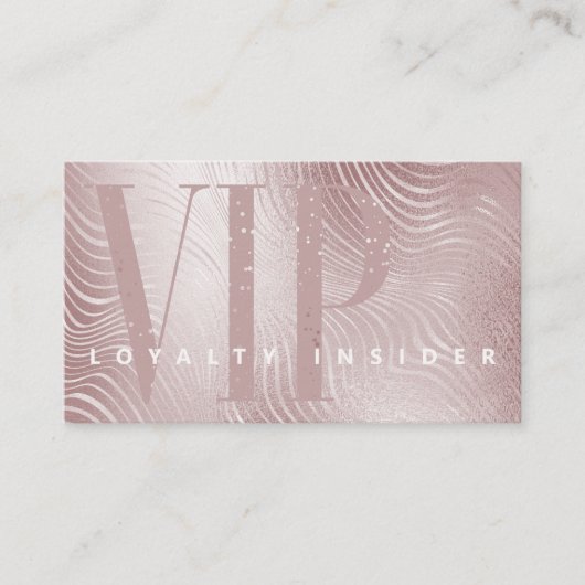 Elegant Minimale Luxe Roos Gold Abstracte VIP Klantenkaartje (Voorkant)