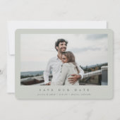 Elegant minimale, moderne centrale foto save the date (Voorkant)