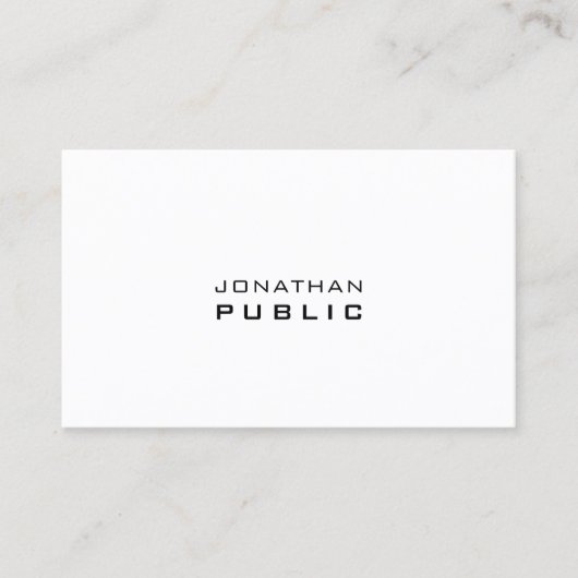 Elegant minimale, moderne professionele Sjabloon Visitekaartje (Voorkant)