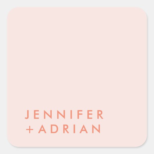 Elegant — Minimale moderne Sticker op het plein (Voorkant)