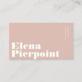 Elegant Minimale Monogram Blush Professional Visitekaartje (Voorkant)