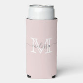 Elegant Minimale Naam en Monogrammed de Kleur van (Seltzer Voorkant)