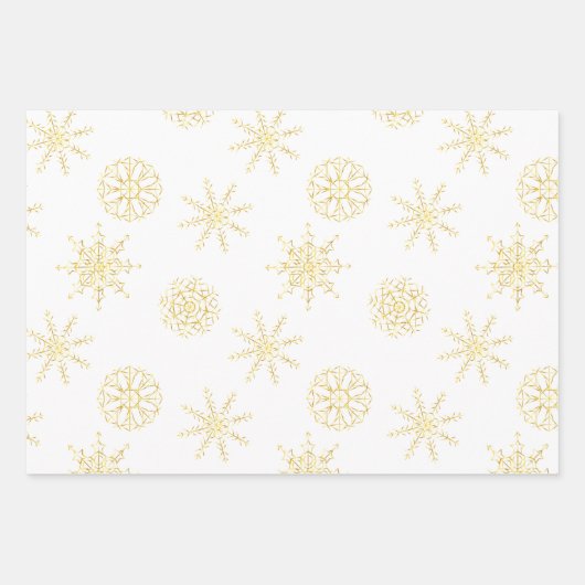 Elegant Minimale Patronen Gold Red Navy White Wrap Inpakpapier Vel (Voorkant 2)