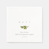 Elegant Minimale Pine Branch KerstHope Servet (Voorkant)