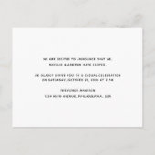 Elegant Minimale Script Photo We hebben bruiloft u Aankondigingskaart (Achterkant)
