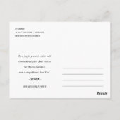 Elegant Minimale scriptversie voor vrolijk kerstfe Briefkaart (Achterkant)