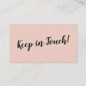 Elegant, minimale wijziging van het adres Blush Pi Informatiekaartje (Achterkant)